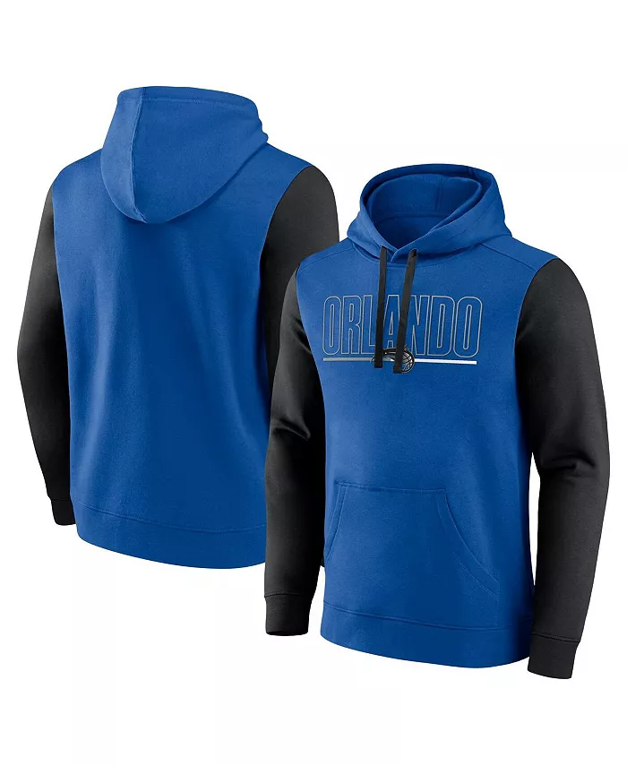 

Мужская синяя толстовка с капюшоном Orlando Magic Outline Colorblock Logo Athletic