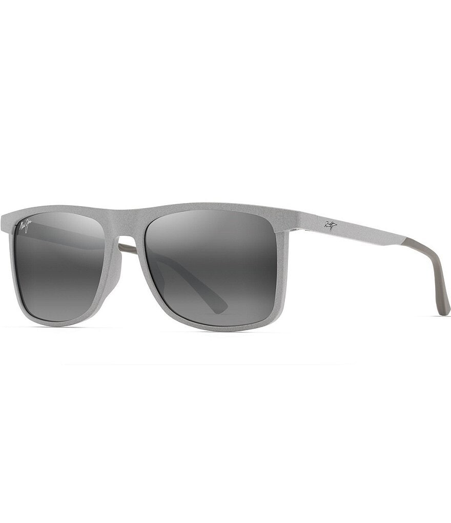 

Мужские квадратные солнцезащитные очки Maui Jim Makamae PolarizedPlus2 56 мм, серый