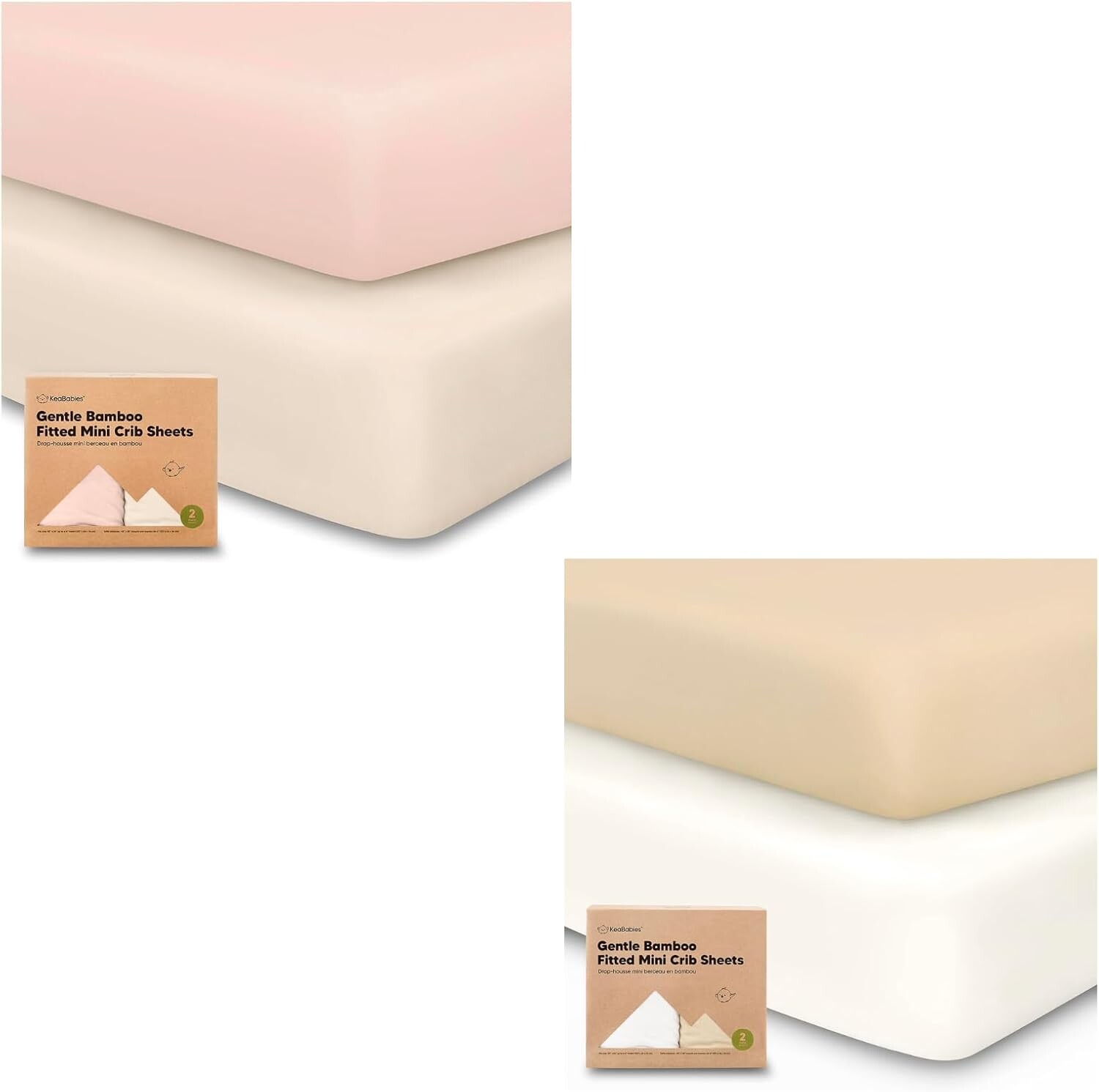 

Kea 2-Pack мини-простыней для детской кроватки и встроенных простыней Pack and Play — Pack N Play Простыни, органические простыни для детской кроватки для матраса Pack and Play, простыни Playard для детской кроватки KeaBabies