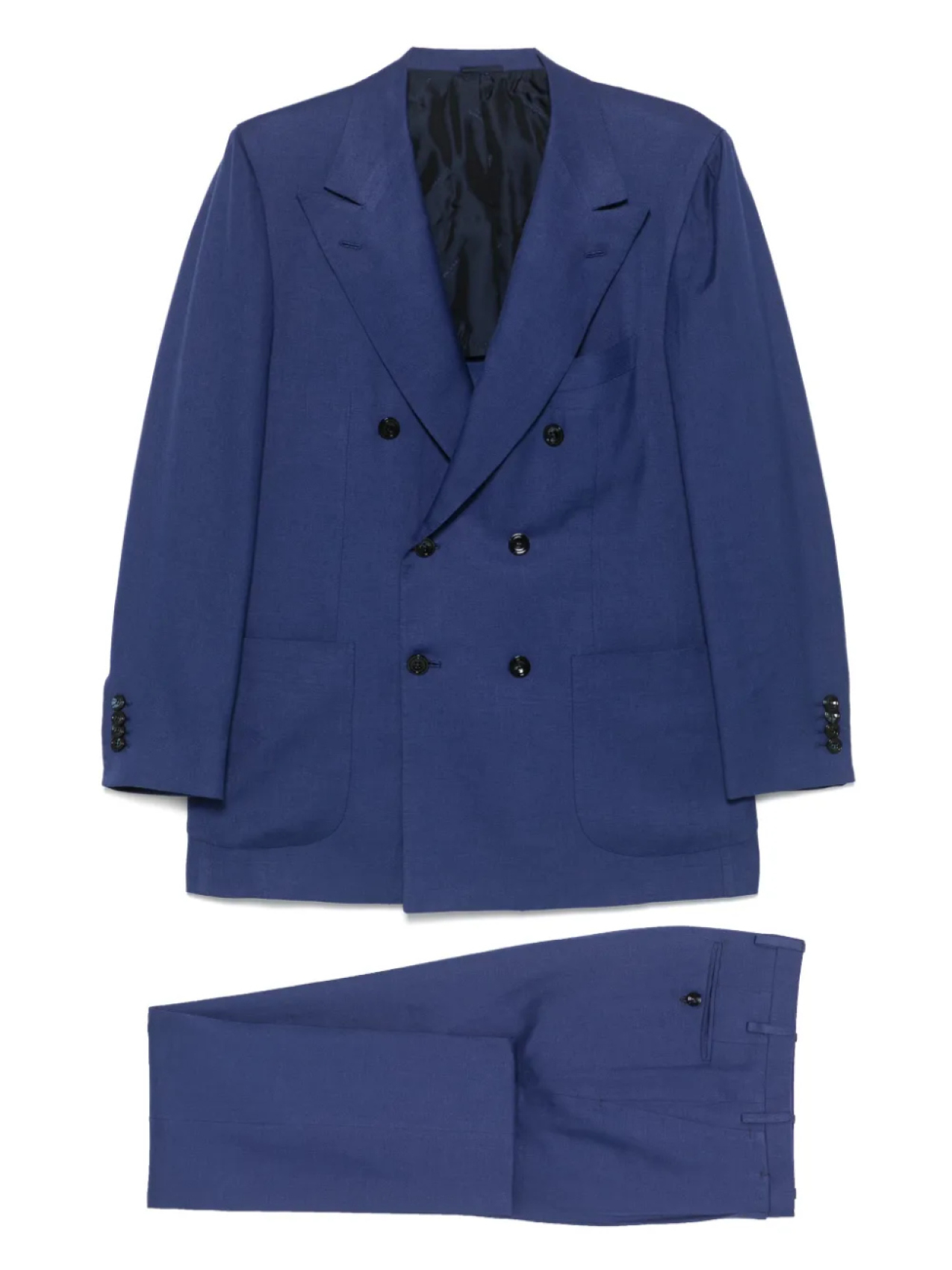 

Костюм с двубортным пиджаком Kiton, синий