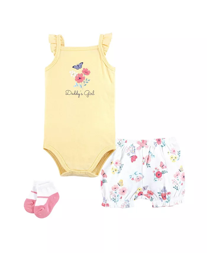 

Боди, шорты и носочки для девочки Hudson, солнцезащитные очки Hello Sunshine Hudson Baby, розовый