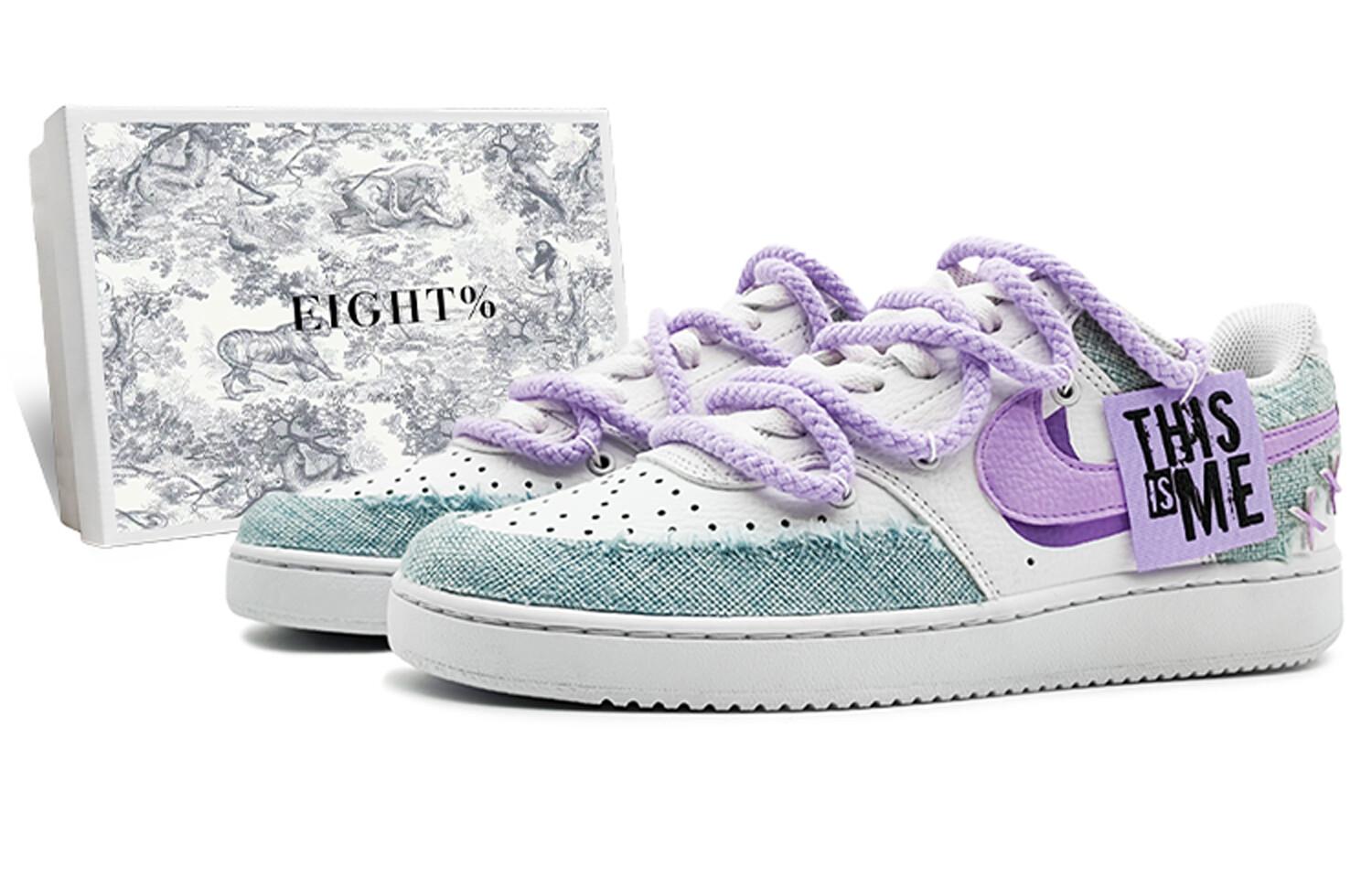 

Кроссовки Nike Court Vision 1 Skateboarding Shoes Women's Low-top White/Blue/Purple, светло-фиолетовый