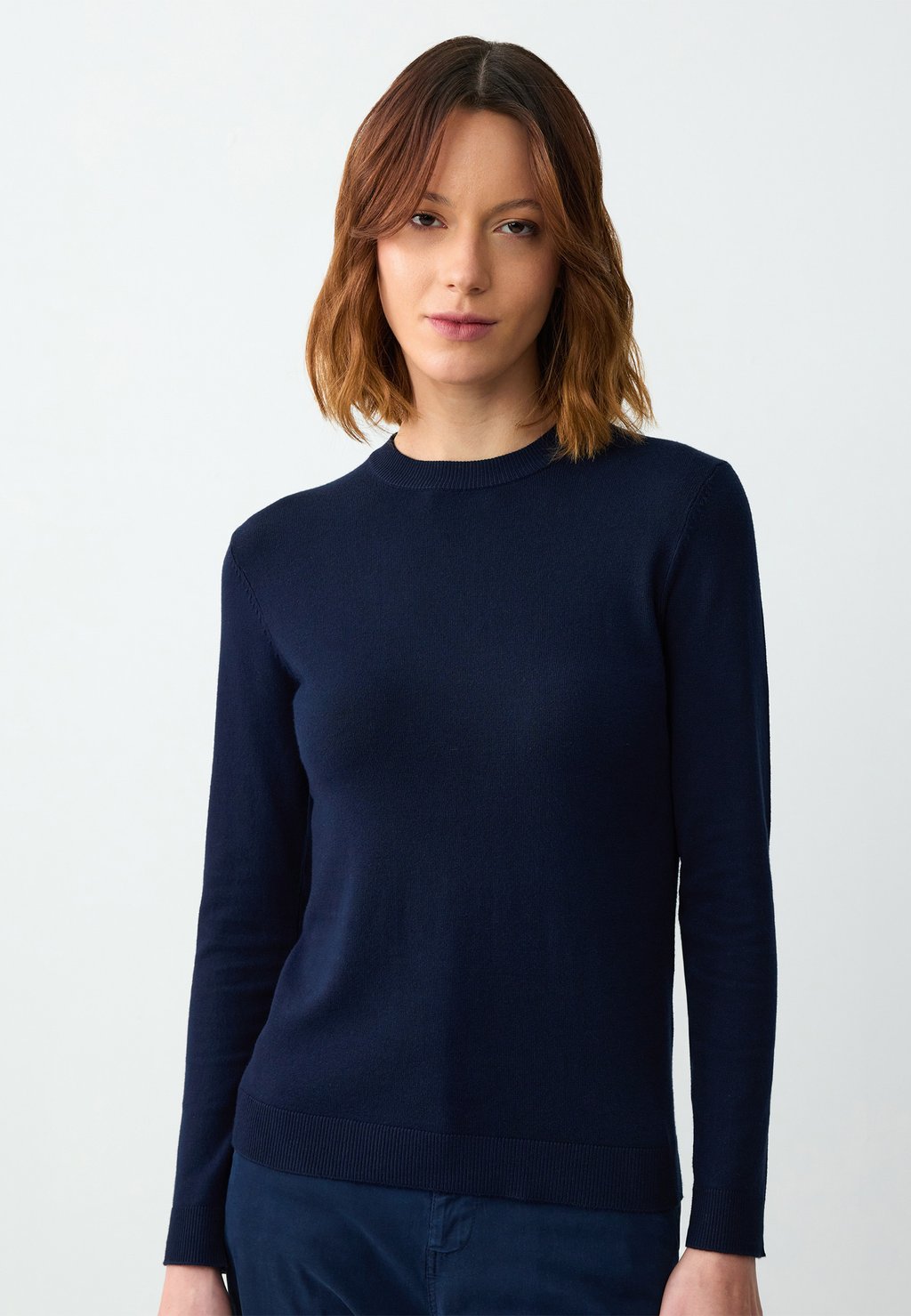 

Джемпер CREW NECK LONG SLEEVE STRAIGHT CUT Jimmy Key, темно-синий