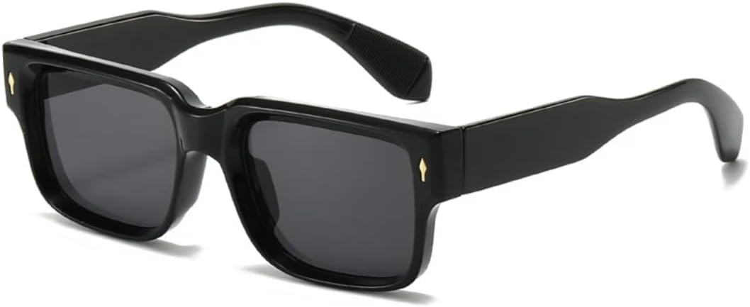 

Солнцезащитные очки для мужчин и женщин - защита UV400 - градиентные линзы с заклепками ярких цветов для занятий спортом на открытом воздухе и вождения DSVIGF, Black Grey