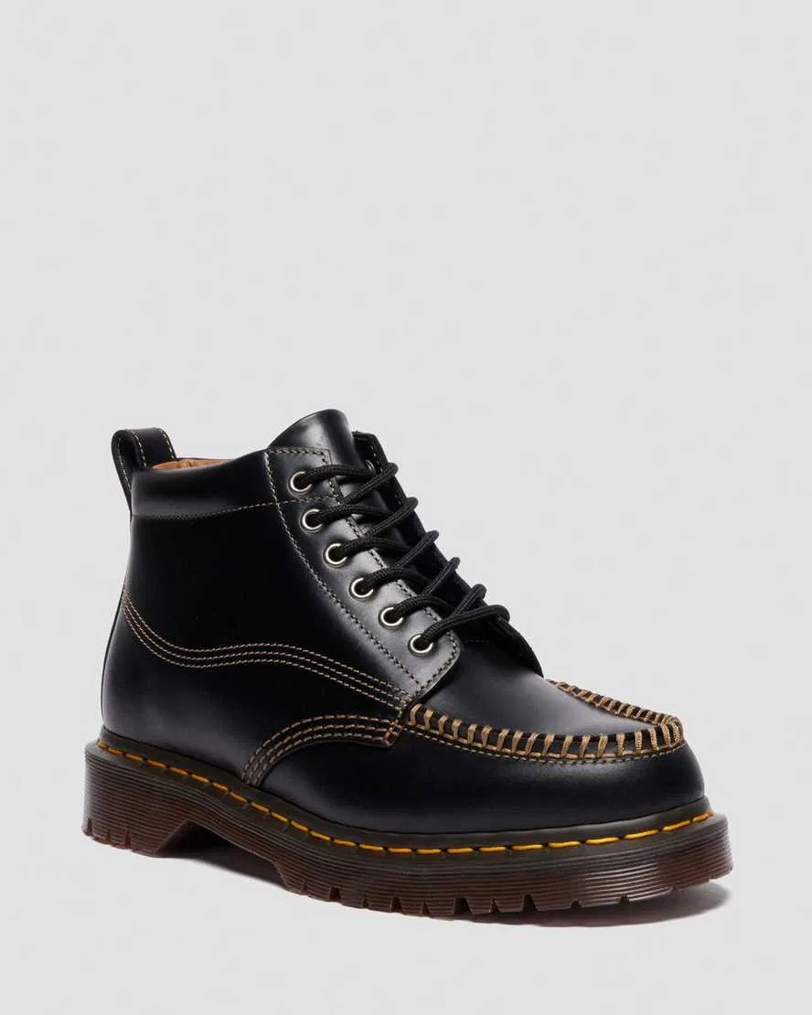 Кожаные сапоги-ботфорты Lowell Chukka с мокасиновым носком Dr Martens, черный