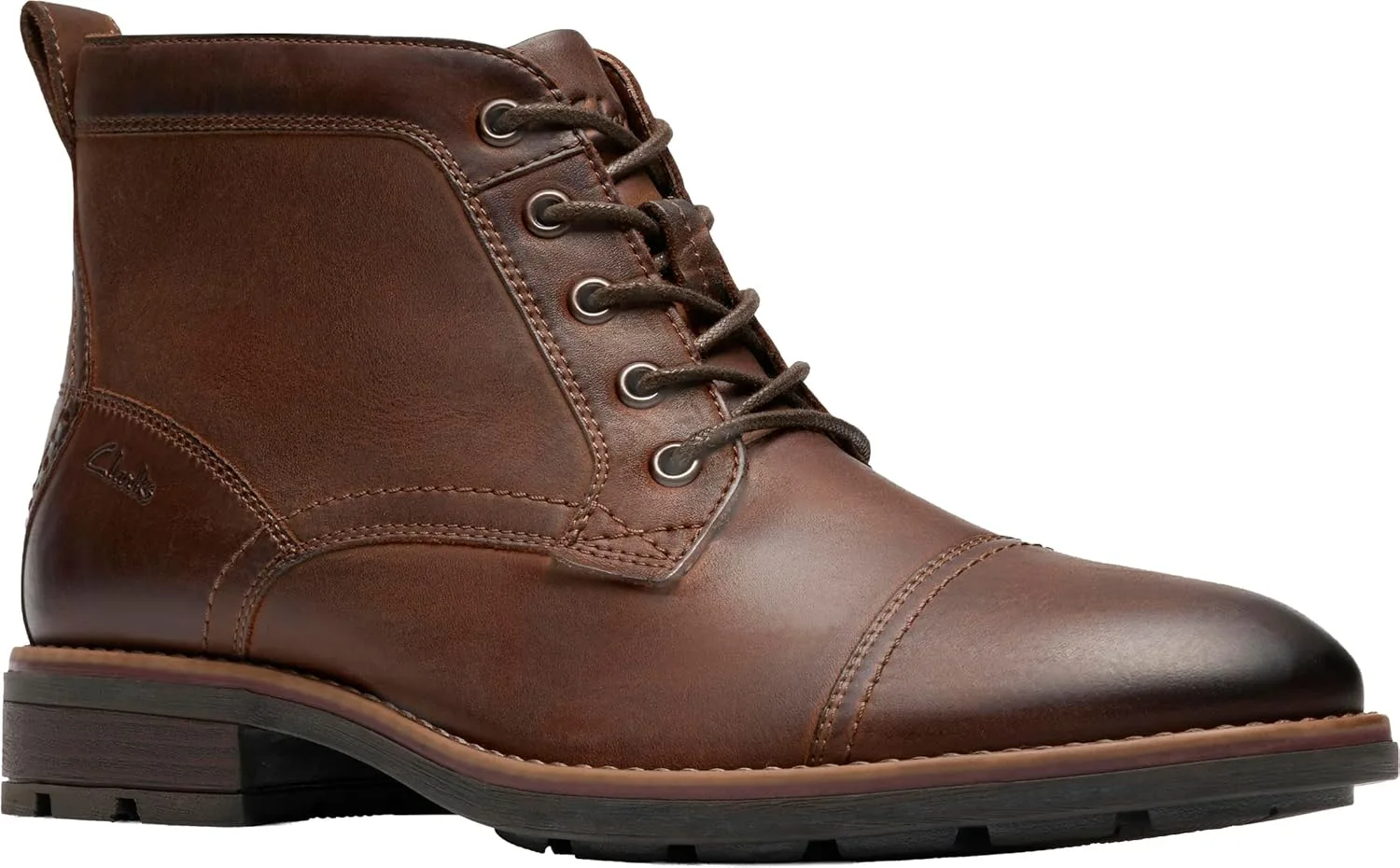 Мужские армейские ботинки Clarks Emmet Zip, коричневый