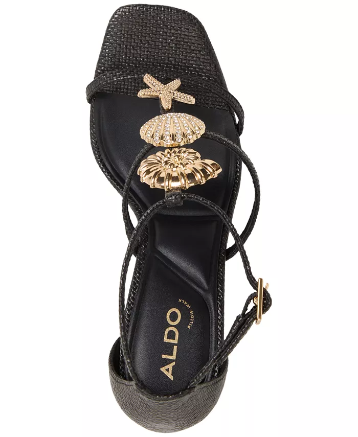 Женские босоножки Summerdate Strappy Seashell Dress Sandals ALDO, черный — фото 4