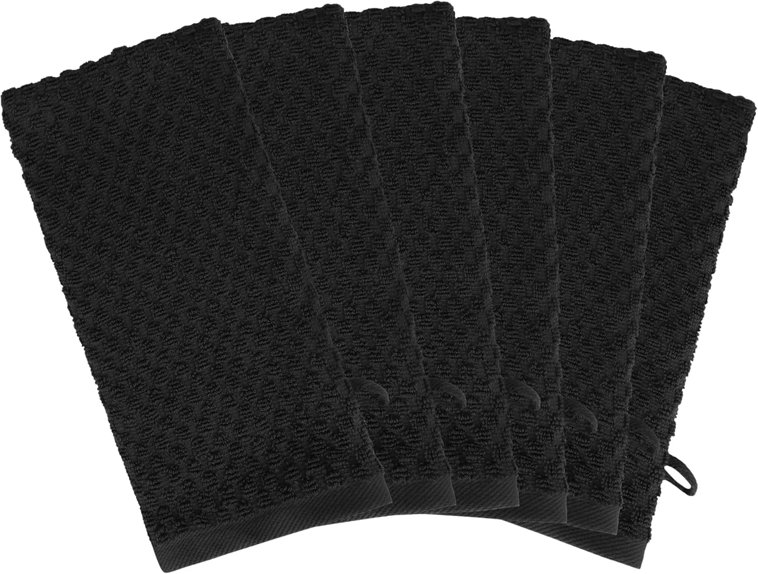 Набор варежек для душа COTTON CRAFT, 6 шт., 25x14 см, черный