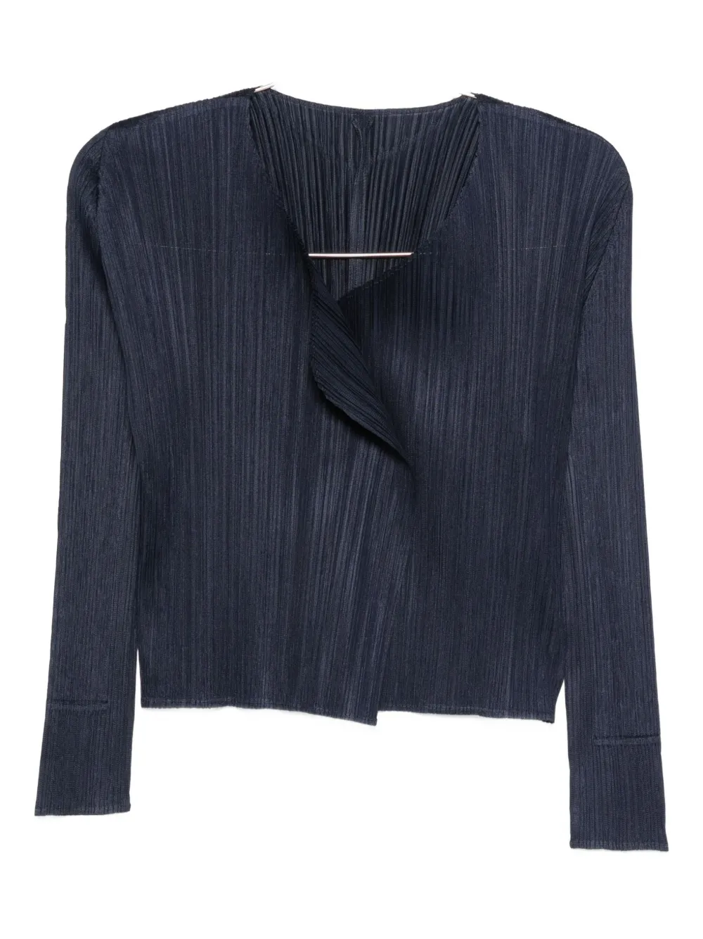 

Топ с асимметричным плиссированным вырезом Pleats Please Issey Miyake, синий