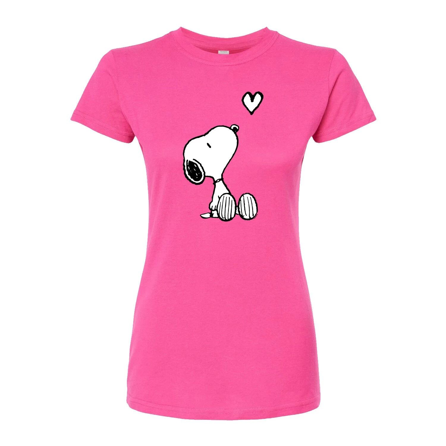 

Юниорская футболка с сердечком Peanuts Snoopy Licensed Character, розовый