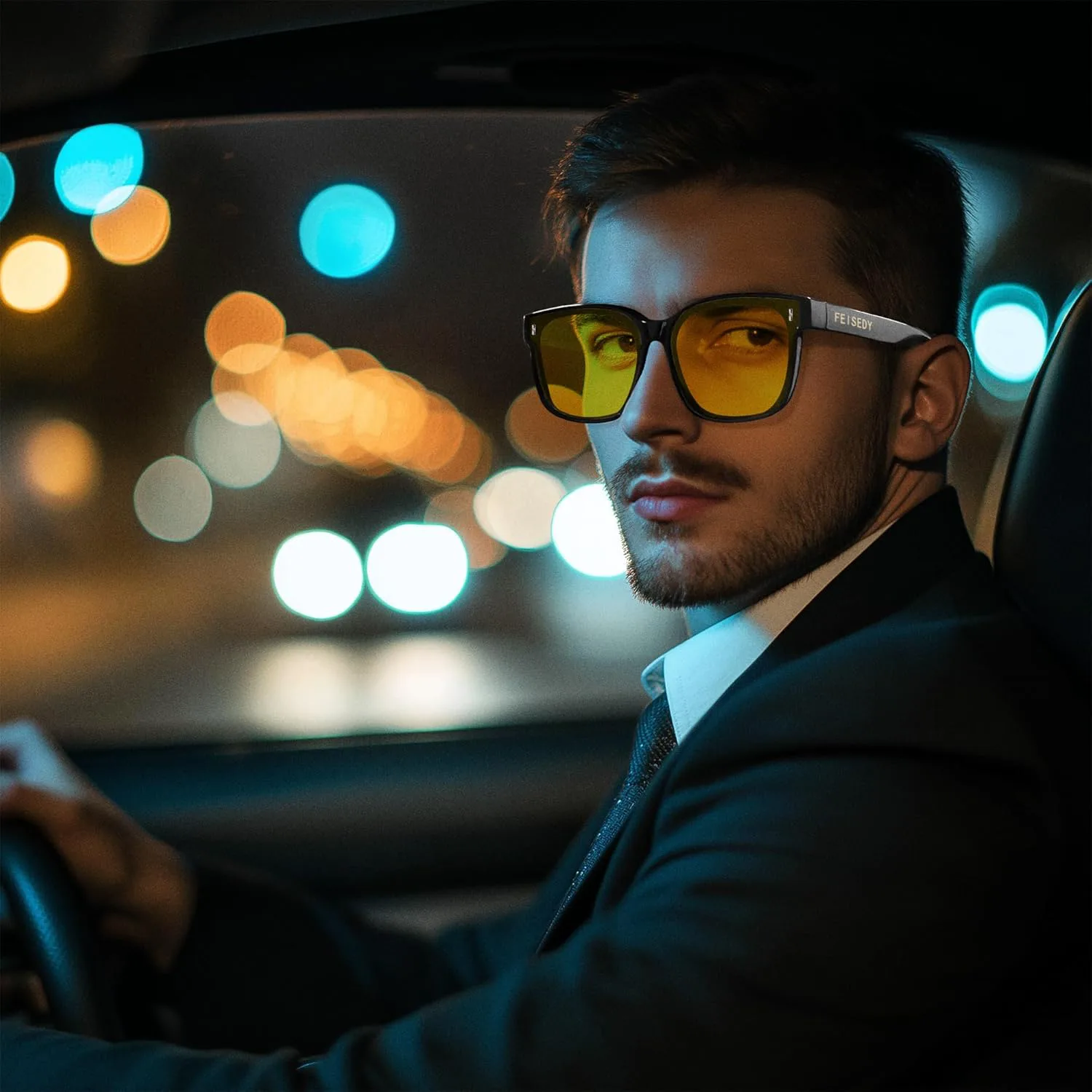 

Солнцезащитные очки FEISEDY, надеваемые поверх очков, поляризованные, UV400, цвет: желтые линзы - черная оправа + желтые линзы - леопард оправа, арт. B0269