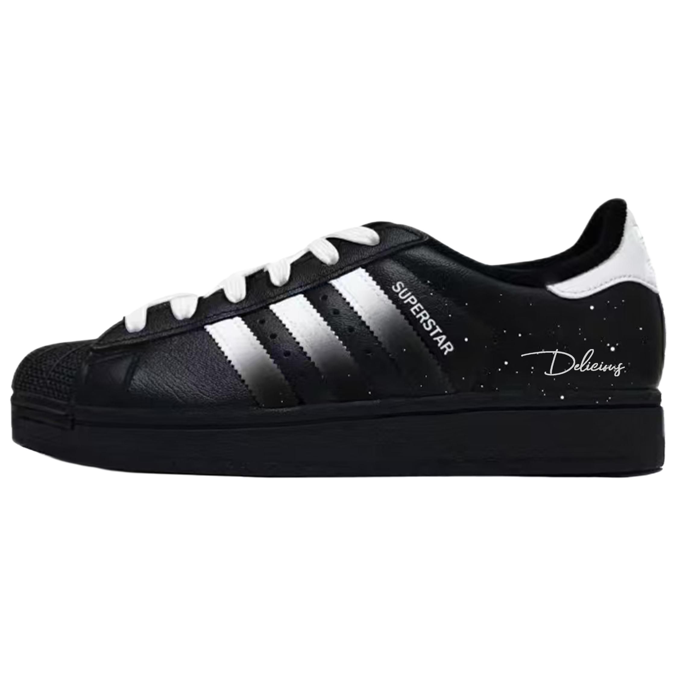 

Superstar 2 Gradient Xingji абразивостойкие поддерживающие низкие кроссовки для скейтбординга unisex Adidas Originals, черный