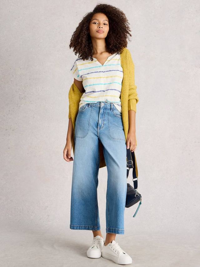 

Футболка Nelly в полоску White Stuff, White/Multi