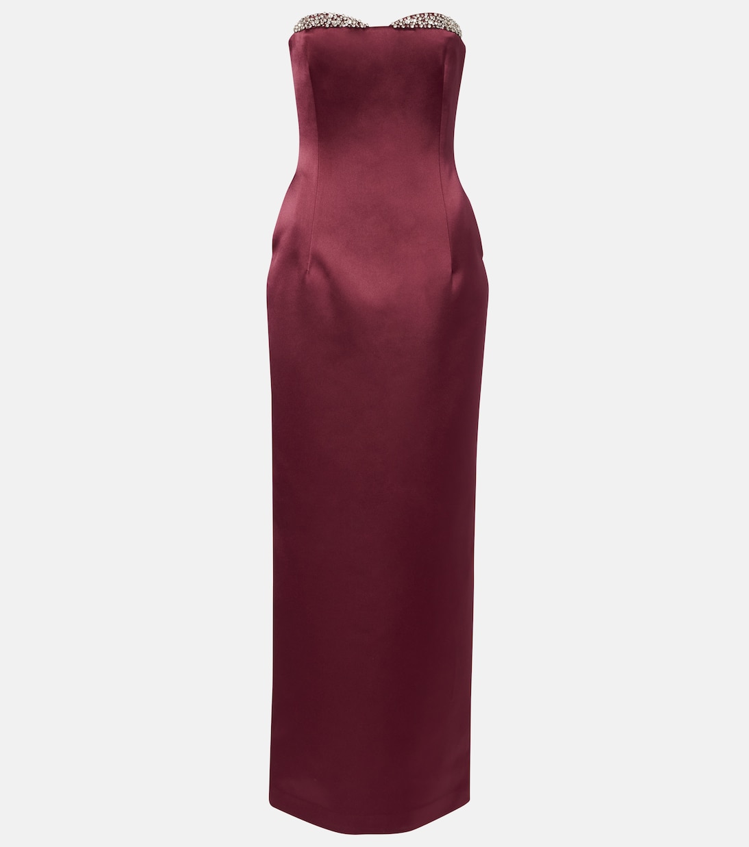 

Платье Noélie с декором из атласа The New Arrivals Ilkyaz Ozel, бордовый