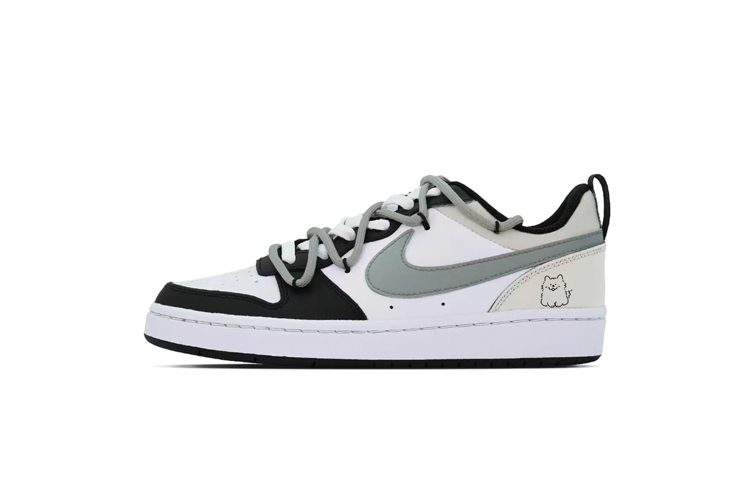 

Кроссовки Nike Court Borough Skateboarding Shoes Women's Low-top Haze Gray, серый