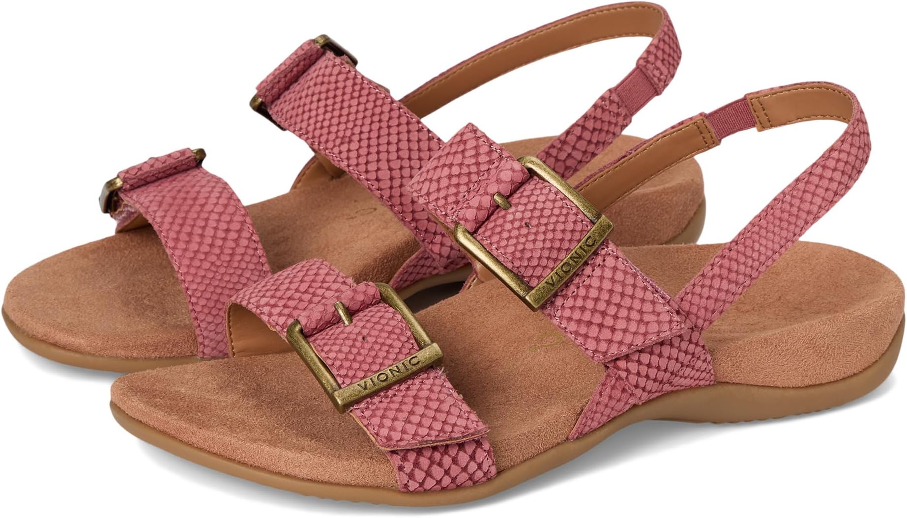 Сандалии VIONIC Women's Reese Slingbacks, Withered Rose Leather