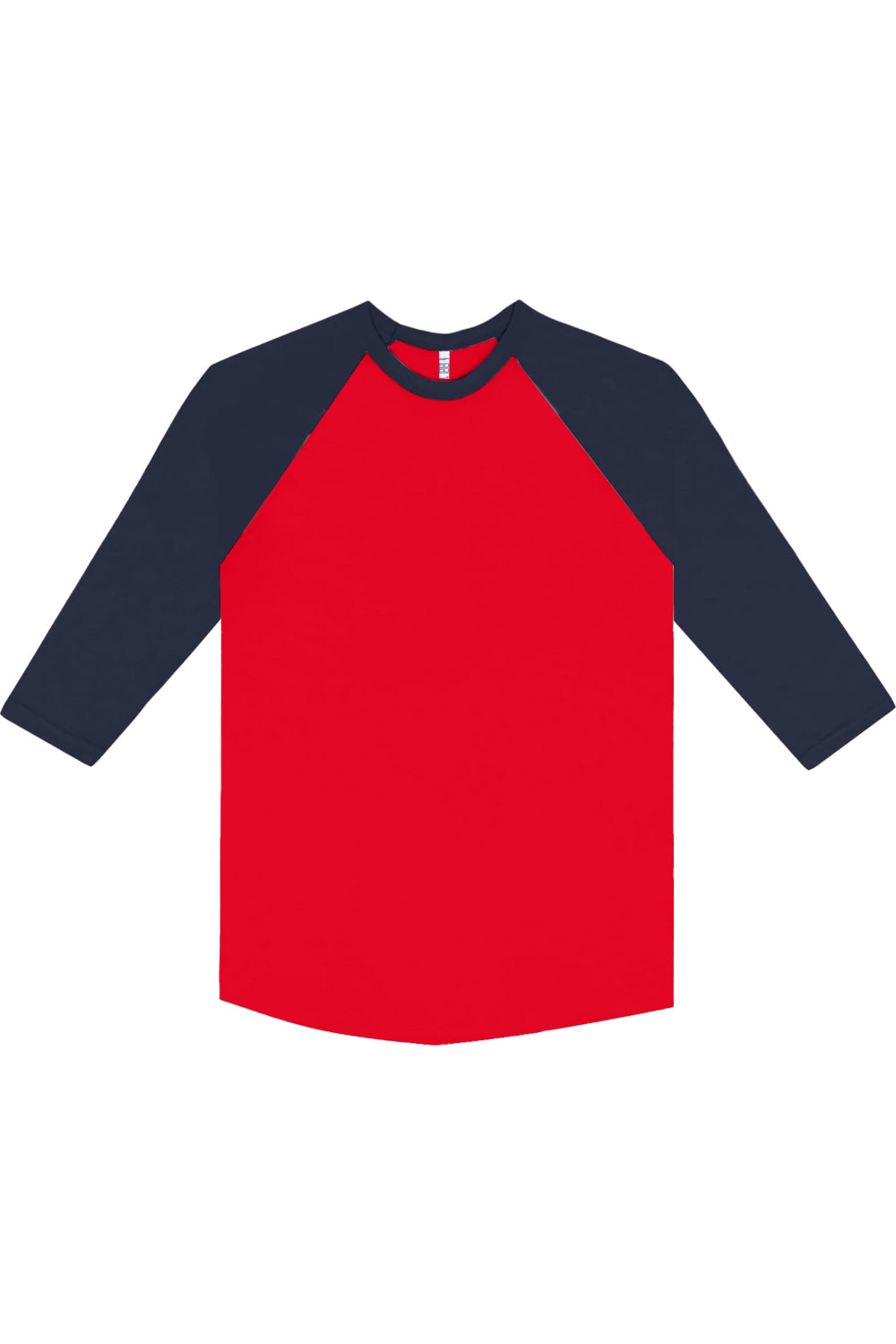 

Футболка бейсбольная Los Angeles Apparel USA-Made с рукавом три четверти и реглан, красный/темно-синий