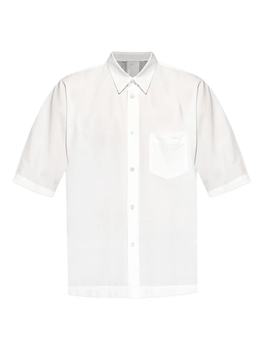 

Рубашка с короткими рукавами и карманом Homme Plissé Issey Miyake, белый