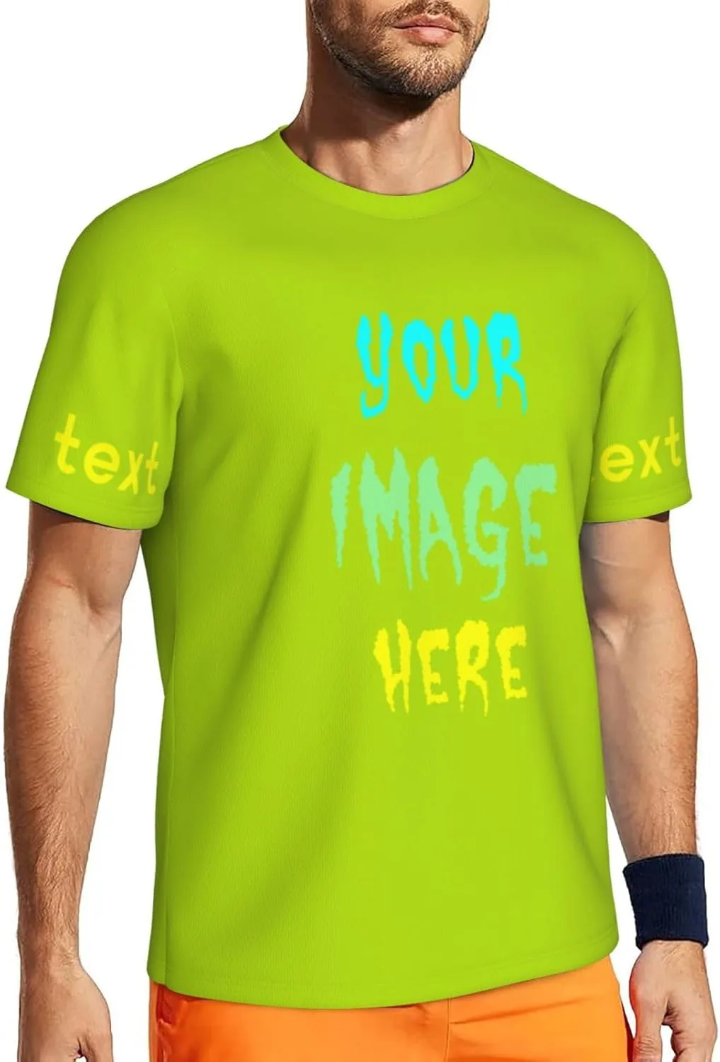 Футболка Custom для мужчин с фото и текстом — фото 2