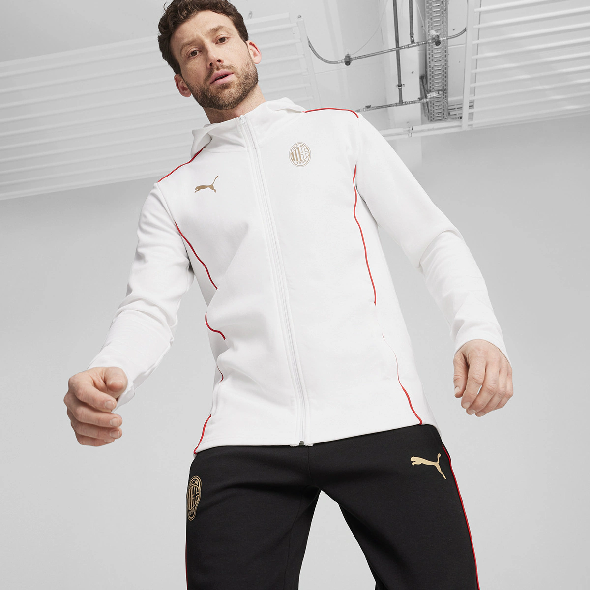 

Мужская толстовка AC Milan 2024-2025 Puma, белый