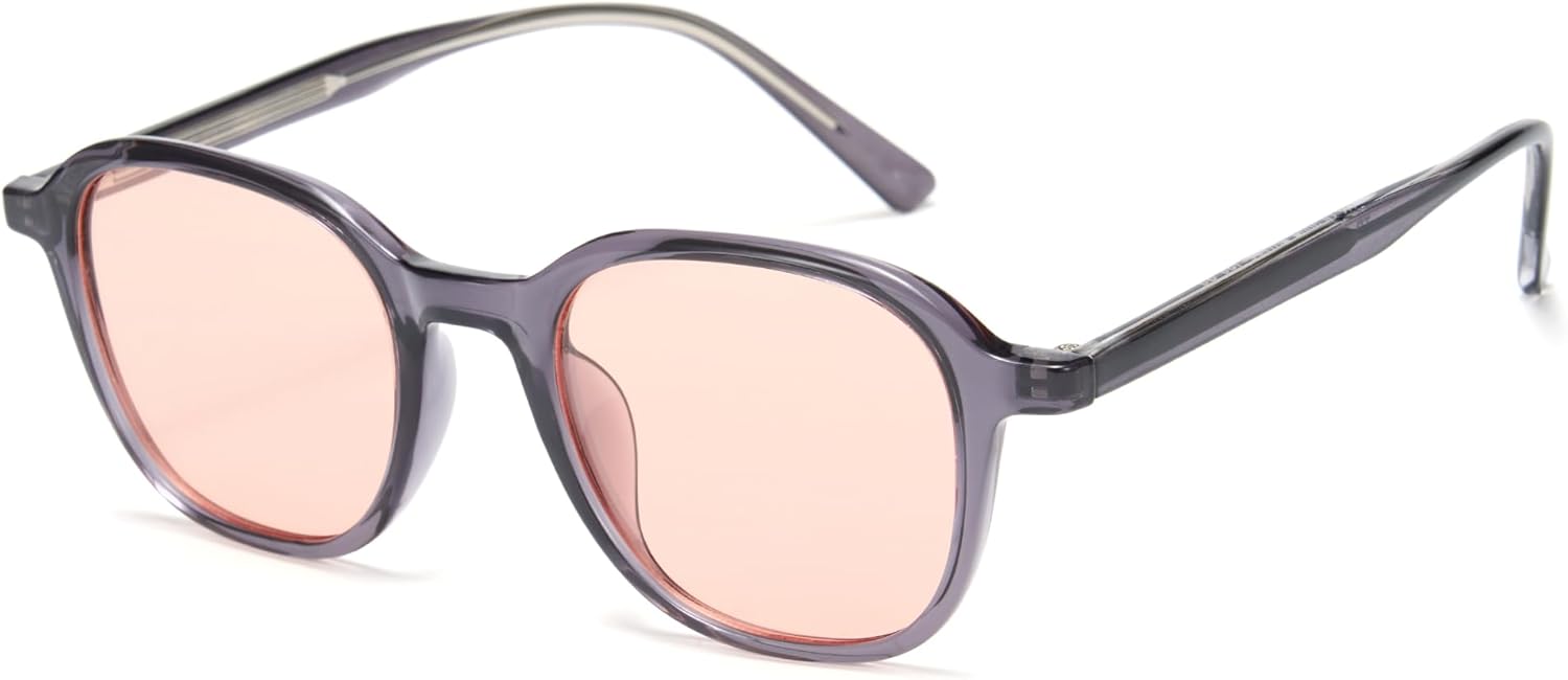 

Поляризованные солнцезащитные очки Cyxus для мужчин и женщин. Модные солнцезащитные очки с защитой от УФ-излучения для вождения, рыбалки и путешествий. P1290, Grey Frame Pink Lens