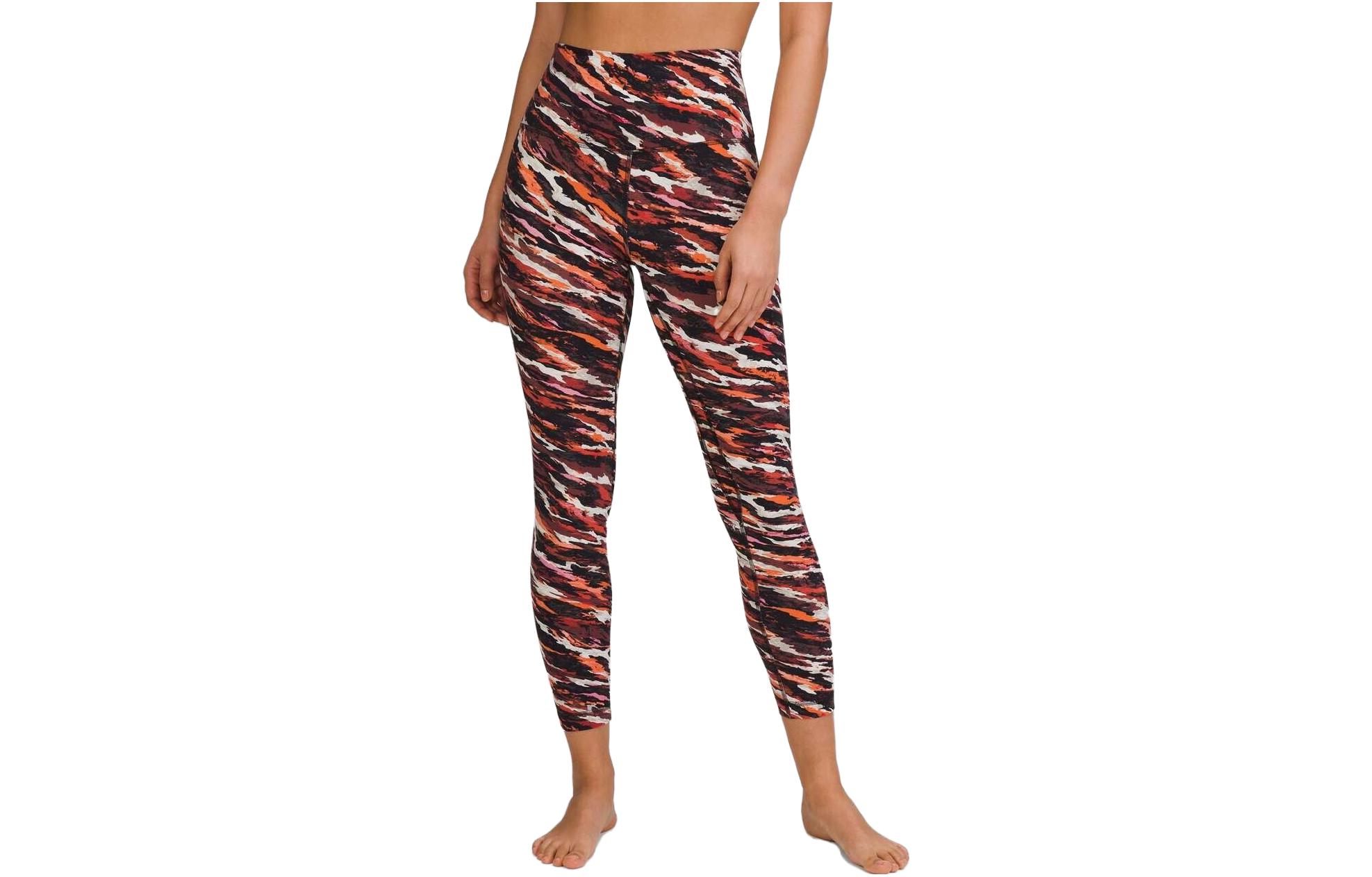 

Lululemon Повседневные брюки женские Tiger Wave дымчато-красные разноцветные