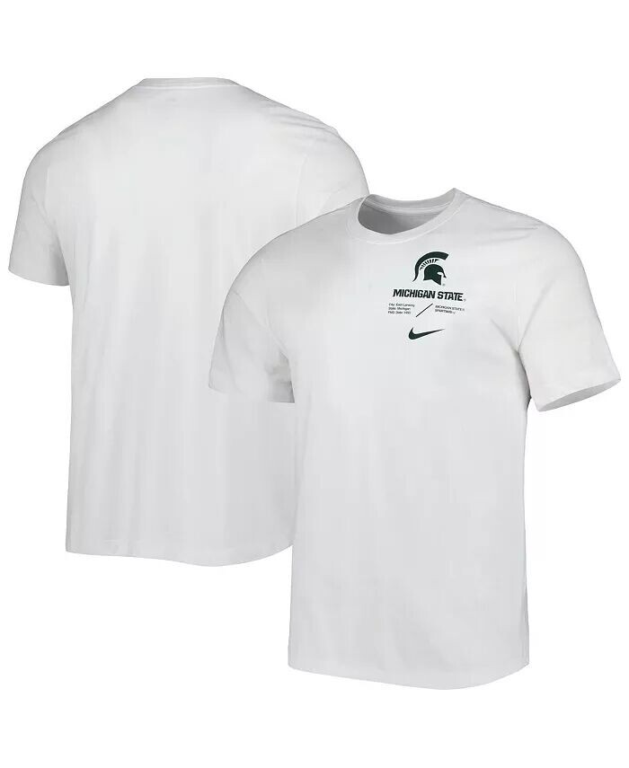 

Мужская белая футболка с тренировочным выступлением команды Michigan State Spartans Nike