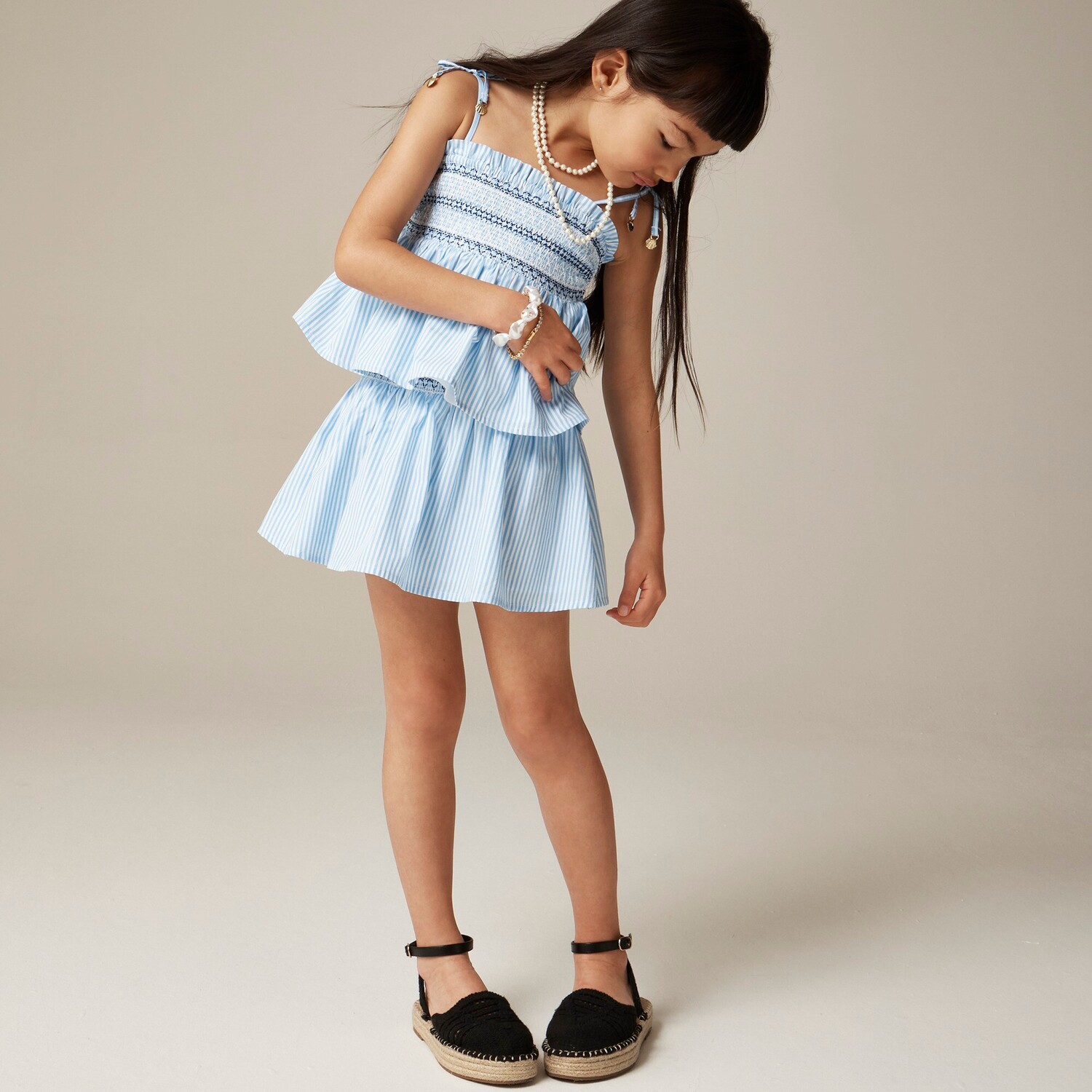 

Топ-Топ для девочек «Палома» из хлопкового поплина J.Crew, лазурный