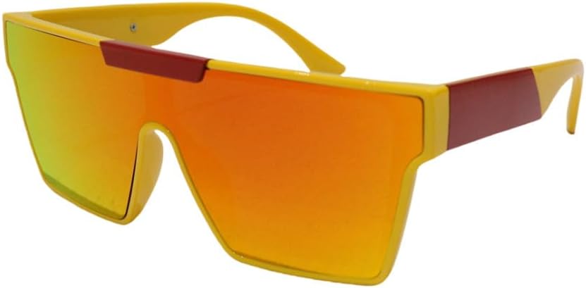 

Модные винтажные роскошные солнцезащитные очки в крупной золотой металлической оправе, цельные солнцезащитные очки для женщин и мужчин (черные, один размер) LXLHWN, Yellow