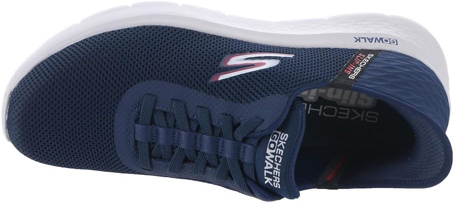 Мужские слипоны Skechers Go Walk Flex Hands Up без использования рук, темно-синий — фото 2