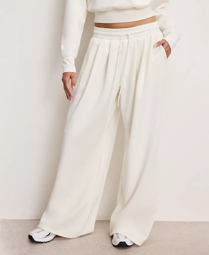 

Женские брюки Air Soft свободного кроя с застежкой-молнией Good American, белый