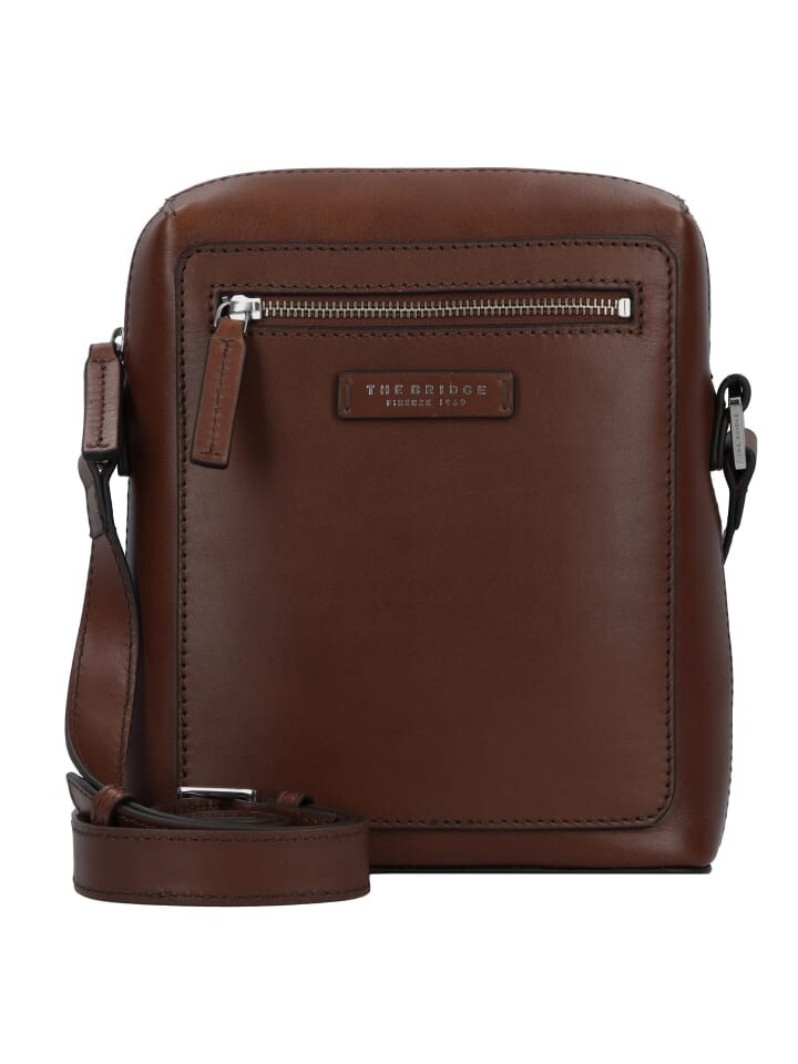 

Наплечная сумка The Bridge Alberto Umhängetasche Leder 21 cm, цвет marrone-palladio nickel