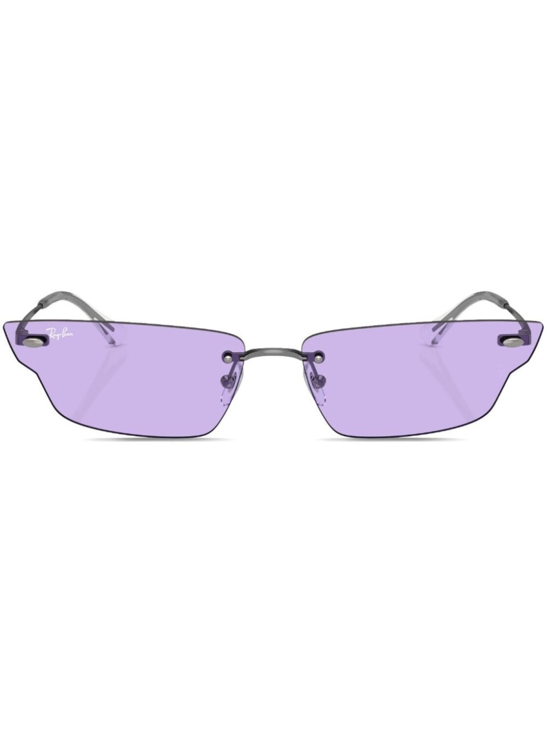 

Ray-Ban солнцезащитные очки Ahn без оправы, серый
