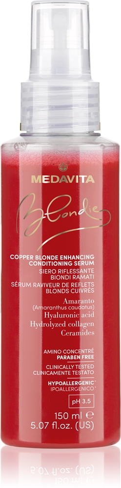 

Сыворотка для улучшения цвета кожи Blondie Copper Blonde, улучшающая цвет кожи и улучшающая цвет окрашенных волос Medavita, 150 мл