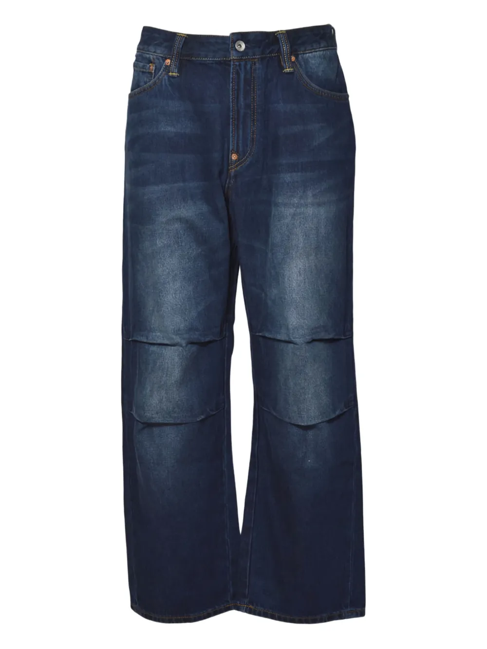 

Джинсы с пятью карманами и принтом "чайки" Evisu, синий