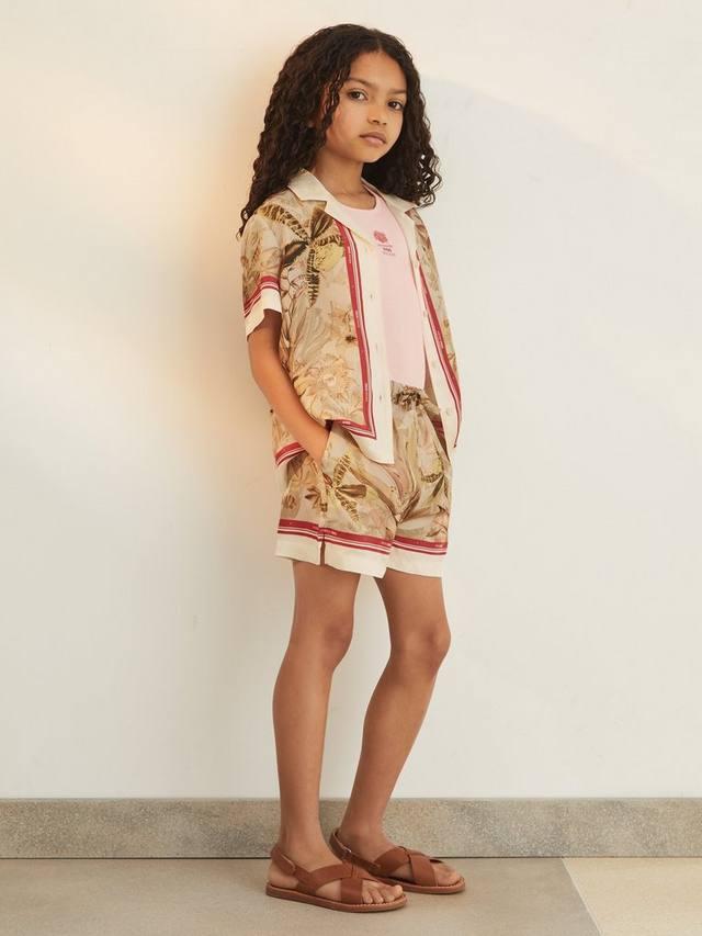 

Детские шорты Sammie с ботаническим принтом New York Botanical Gardens Reiss, Khaki