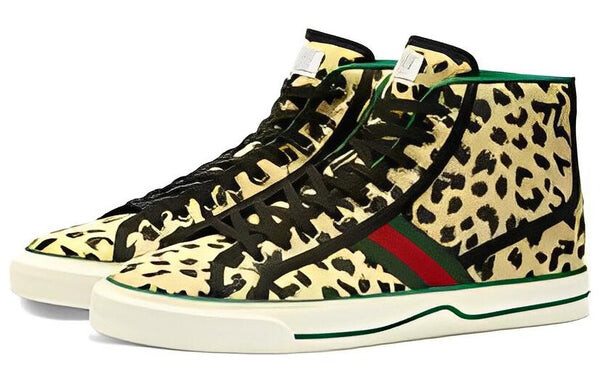 Кроссовки tennis 1977 high top sneakers 'yellow black' Gucci, желтый — фото 2