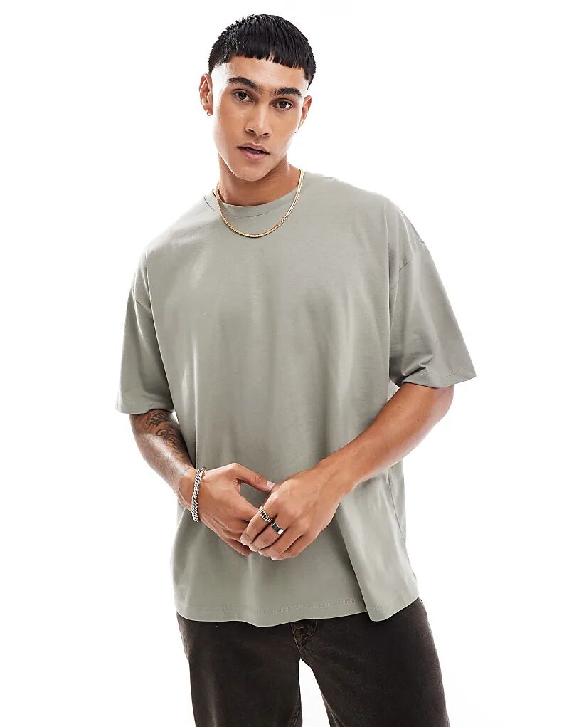 

Футболка оверсайз в цвете хаки ASOS DESIGN