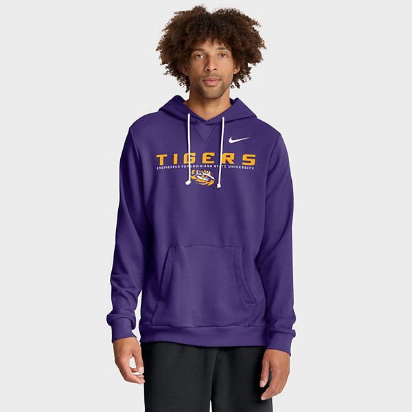 Мужская фиолетовая толстовка LSU Tigers 2025 Sideline Standard Issue Dri-FIT Nike