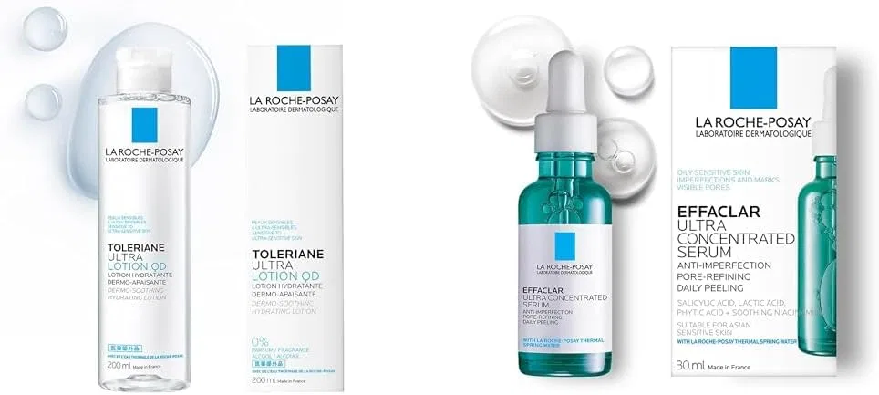 Лосьон увлажняющий La Roche-Posay Toleriane 200 мл + Сыворотка Effaclar Peel Care 30 мл