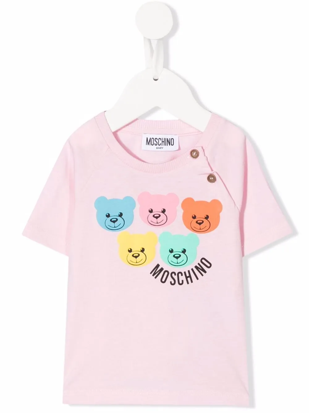 

Футболка с принтом Moschino Kids, розовый