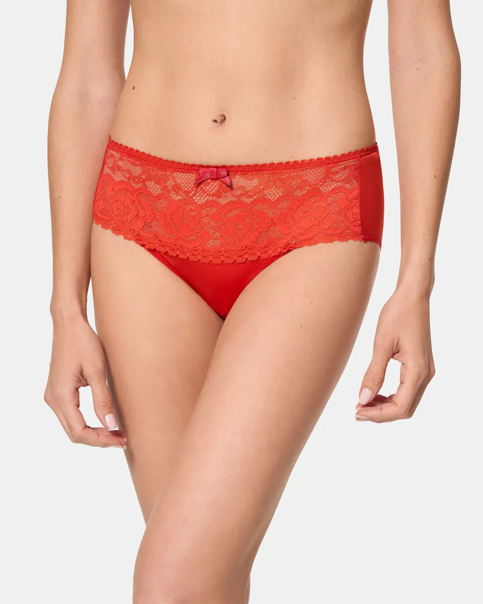 

Классические трусики с цветочным кружевом спереди Playtex, красный
