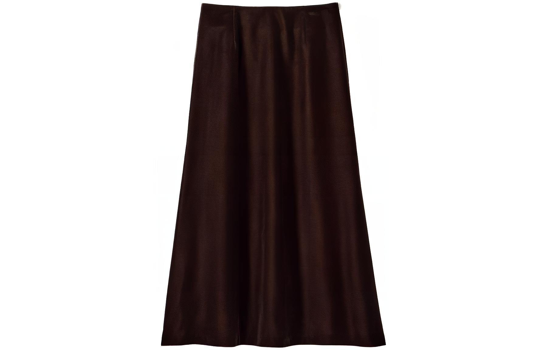 

Повседневная длинная юбка женская UNIQLO, Dark Umber