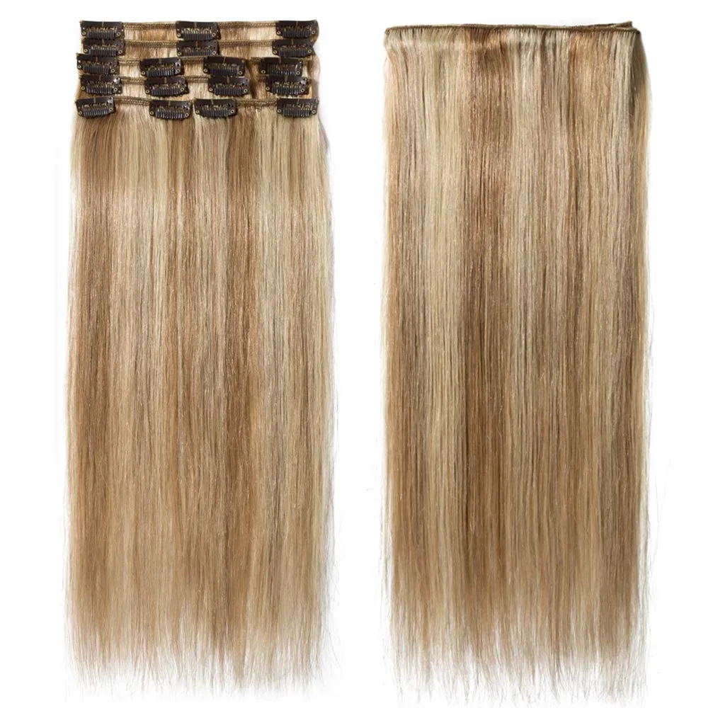 Накладные пряди «Clip-In» из натуральных волос Remy от TESS Tess, Light Brown/Light Blonde Balayage — фото 3