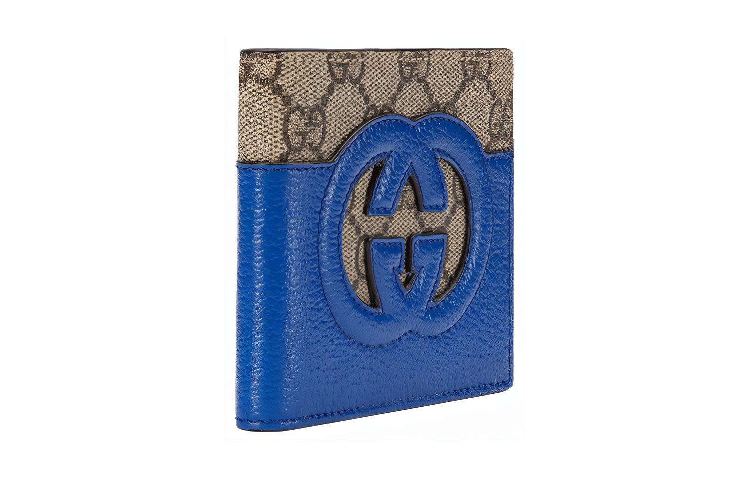 GUCCI Кожаный кошелек Canvas для мужчин Blue/Ebony — фото 2