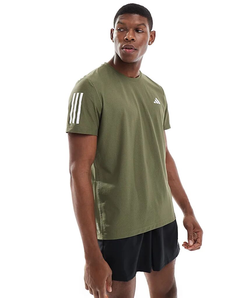 

Футболка adidas Running Own The Run оливкового цвета adidas performance