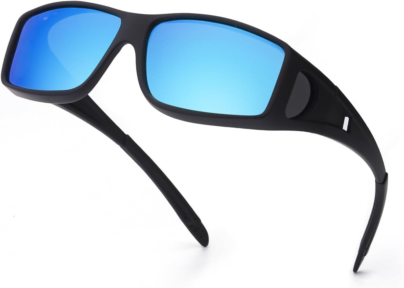 

Поляризованные солнцезащитные очки VIEWBETTER, надеваемые поверх обычных очков, для женщин и мужчин, с застежкой-пряжкой, защита от УФ-излучения UV400, C10 Black / Blue Mirrored