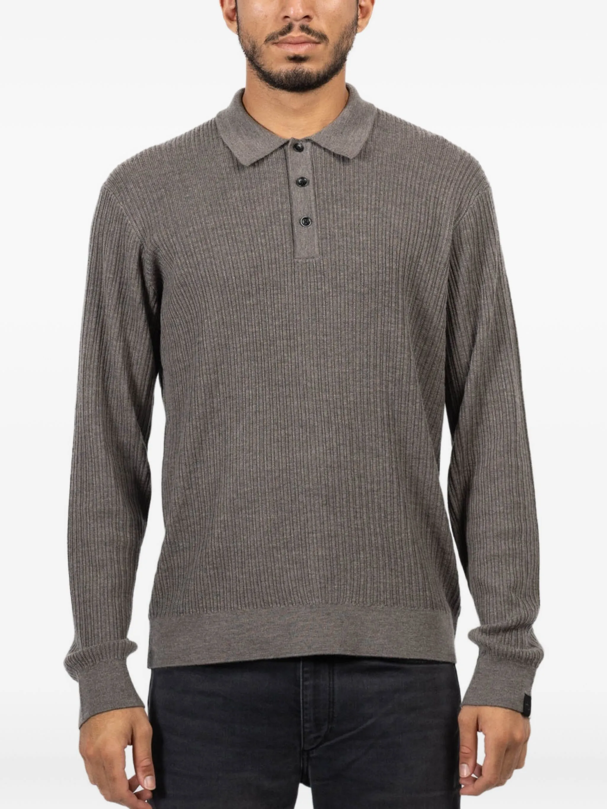 

Рубашка поло Crawford с длинными рукавами Rag & Bone, коричневый