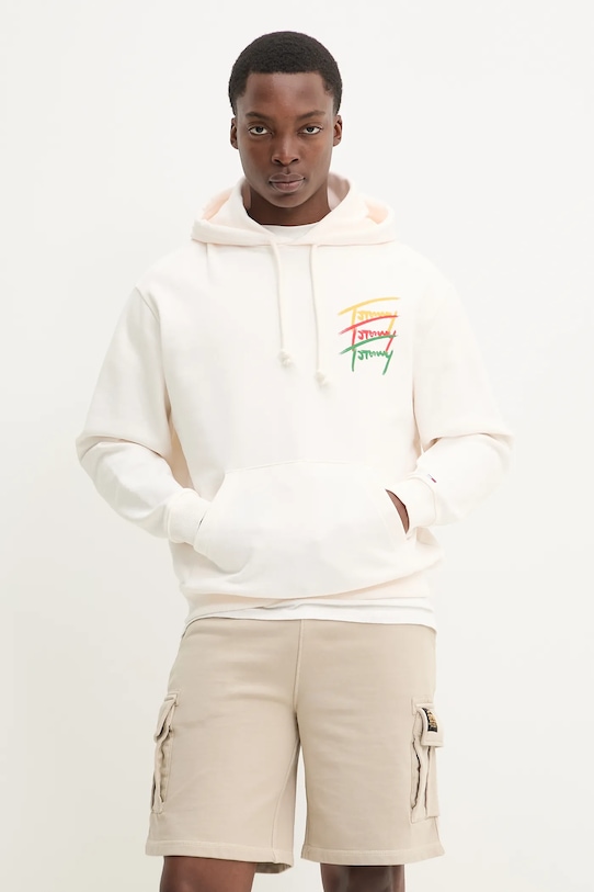 

Хлопковая толстовка Tommy Jeans, бежевый