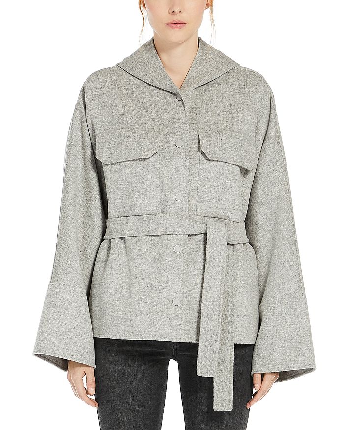 

Куртка Bussola из смесовой шерсти Weekend Max Mara, серый